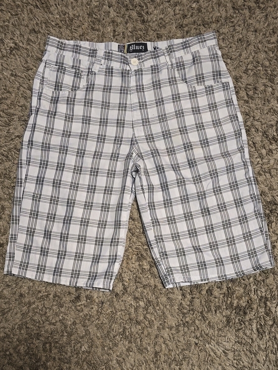 Bluez Other - Black & White Plaid Men’s Shorts